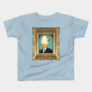 Ice Cream Man in Vintage Frame Kids T-Shirt